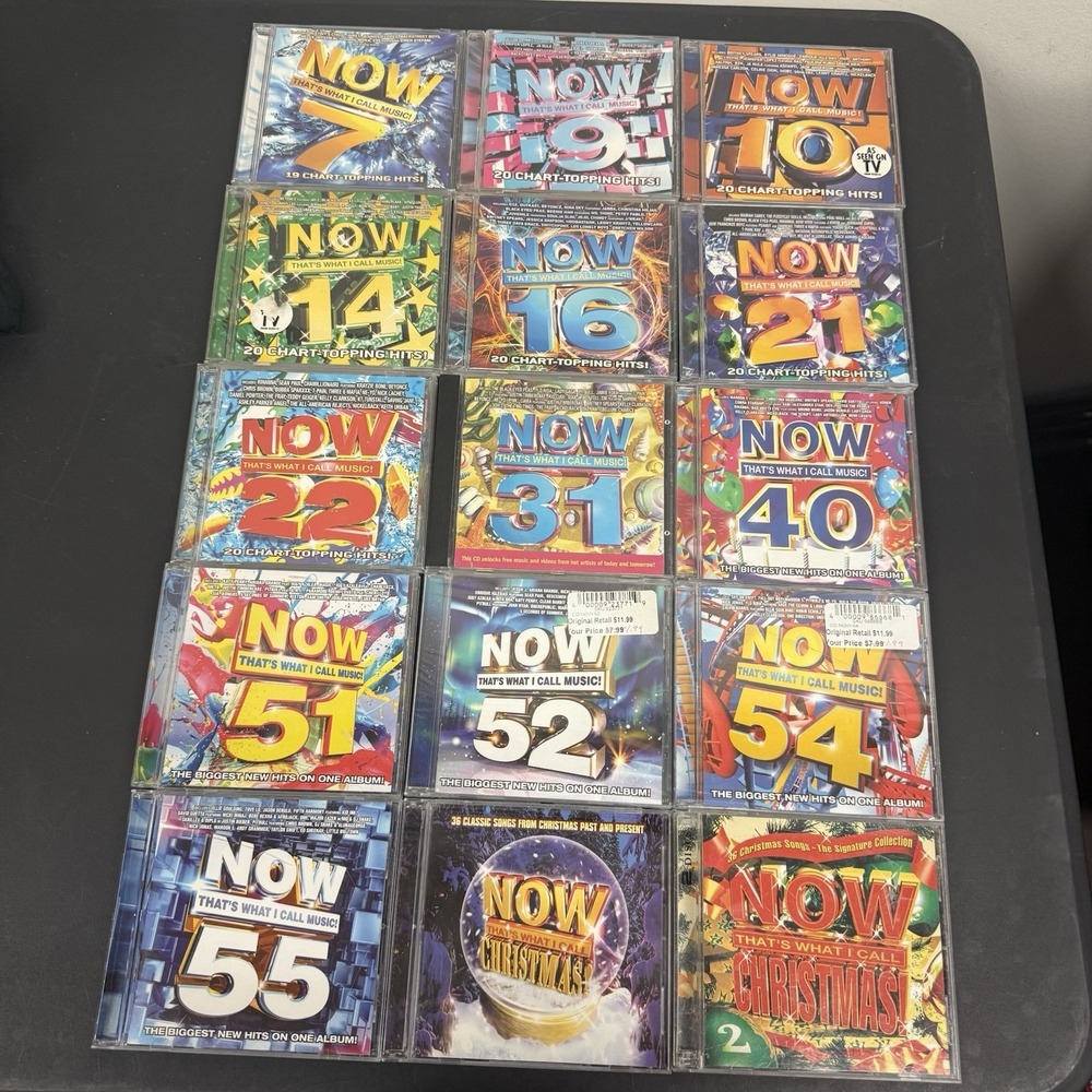 Lot Of 15 NOW That's What I Call Music - Now Christmas 7, 9, 10, 14, 16, & More